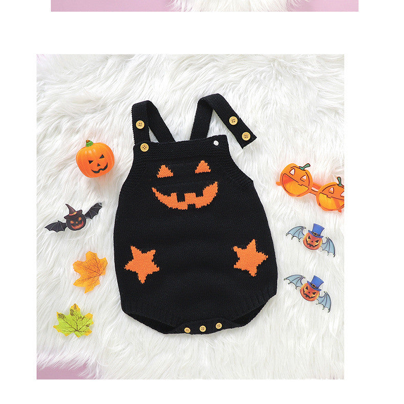 Cute Halloween Pumpkin Baby Romper