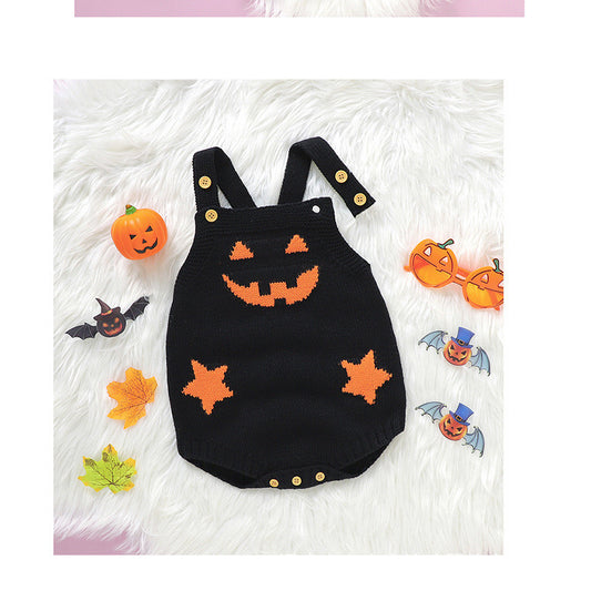 Cute Halloween Pumpkin Baby Romper