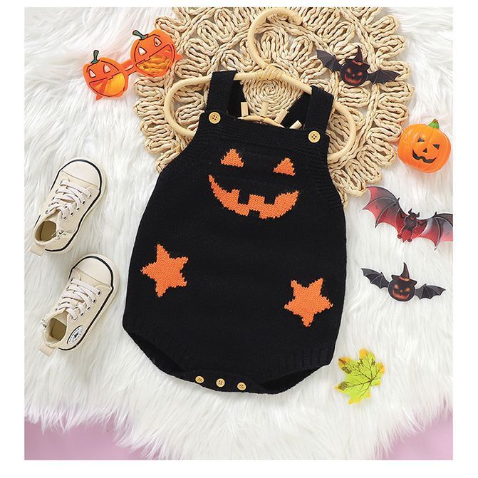 Cute Halloween Pumpkin Baby Romper