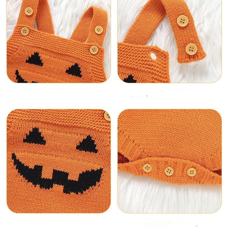 Cute Halloween Pumpkin Baby Romper