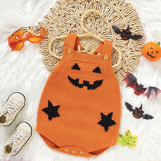 Cute Halloween Pumpkin Baby Romper
